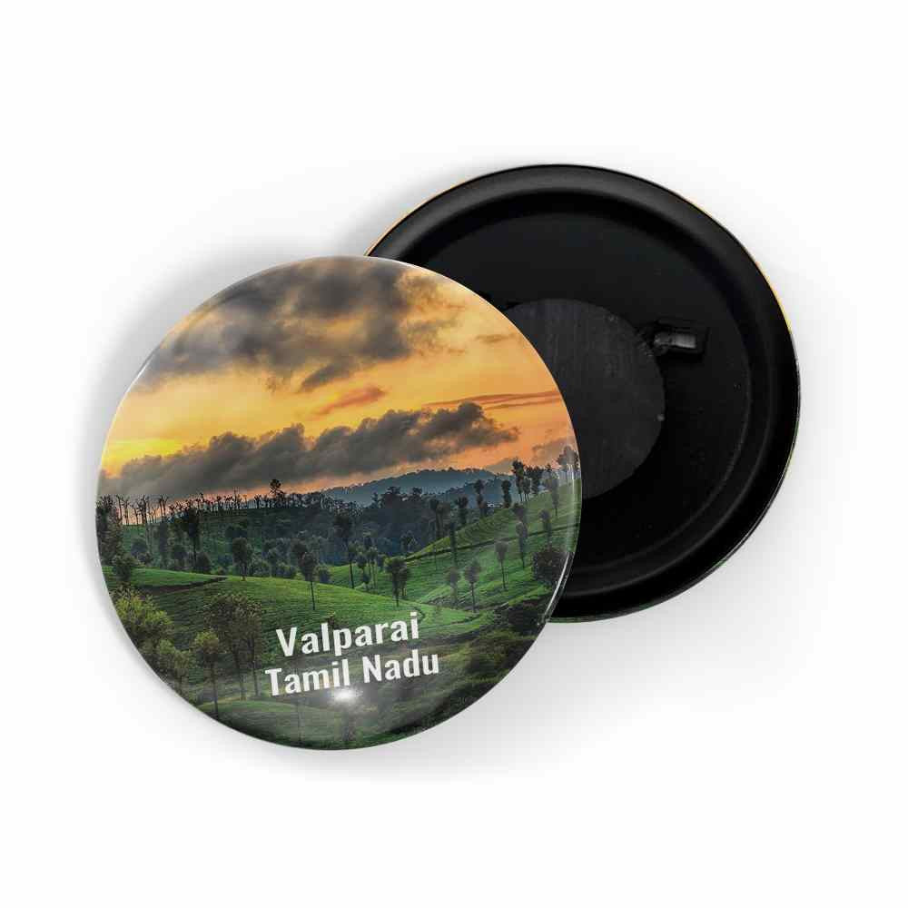 dhcrafts Fridge Magnet Multicolor Valparai D1 Tamil nadu Tourist Place Glossy Finish Design Pack of 1 (58mm)